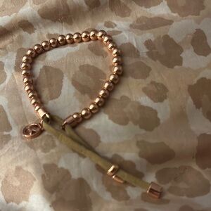 MK rose gold bead bracelet